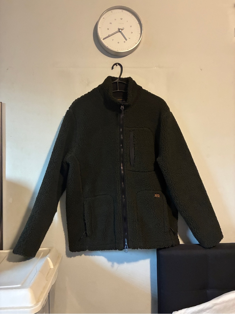 Superdry Men's Olive Green Sherpa Full-Zip Jacket